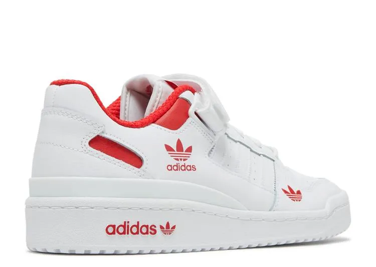 Adidas FORUM LOW 'CLOUD WHITE RED' sneakers, white