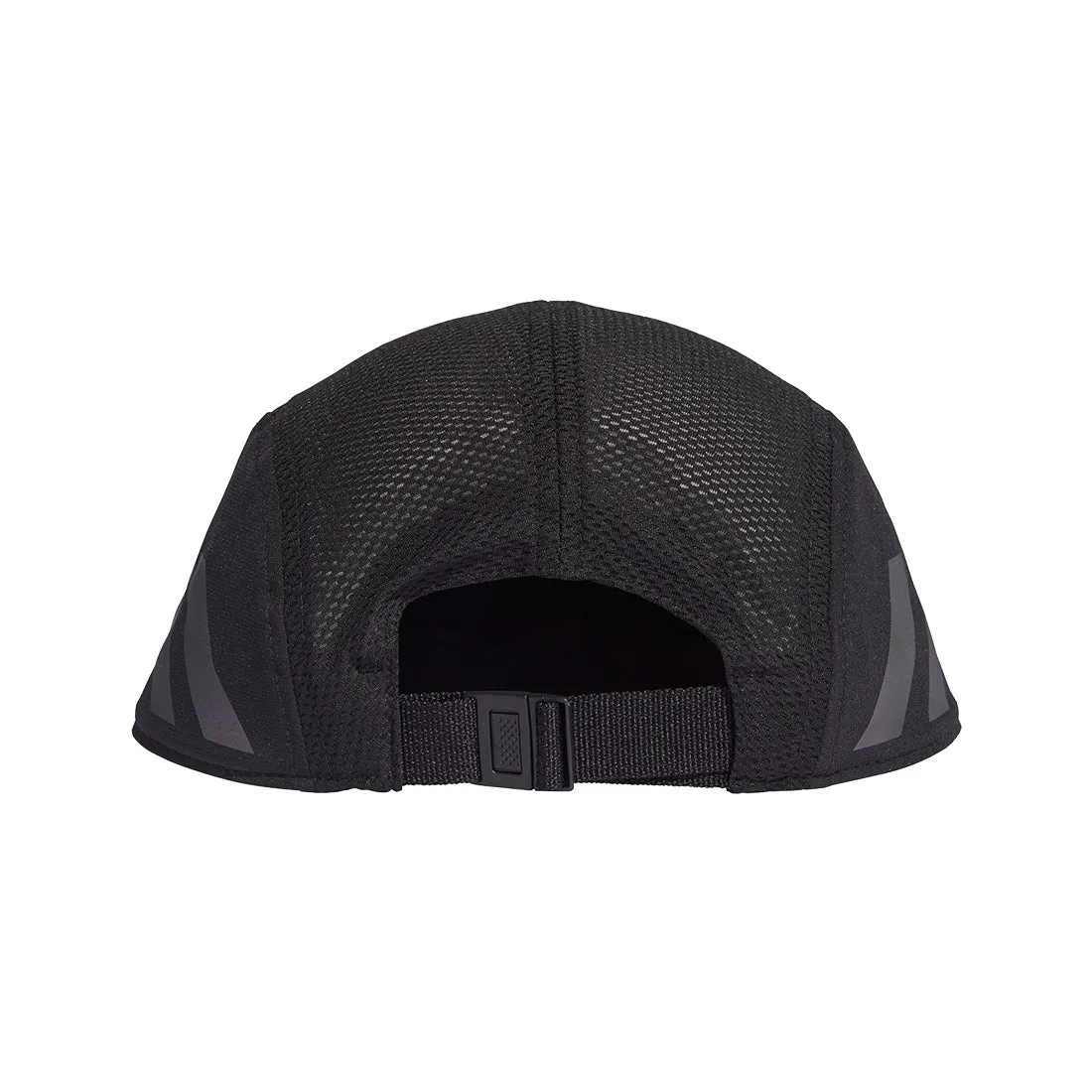 ADIDAS MEN AEROREADY 3-STRIPES REFLECTIVE 5-PANEL RUNNING CAPS BLACK