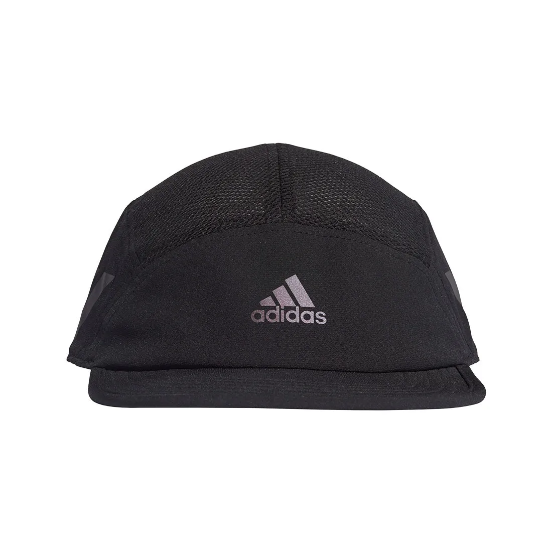 ADIDAS MEN AEROREADY 3-STRIPES REFLECTIVE 5-PANEL RUNNING CAPS BLACK