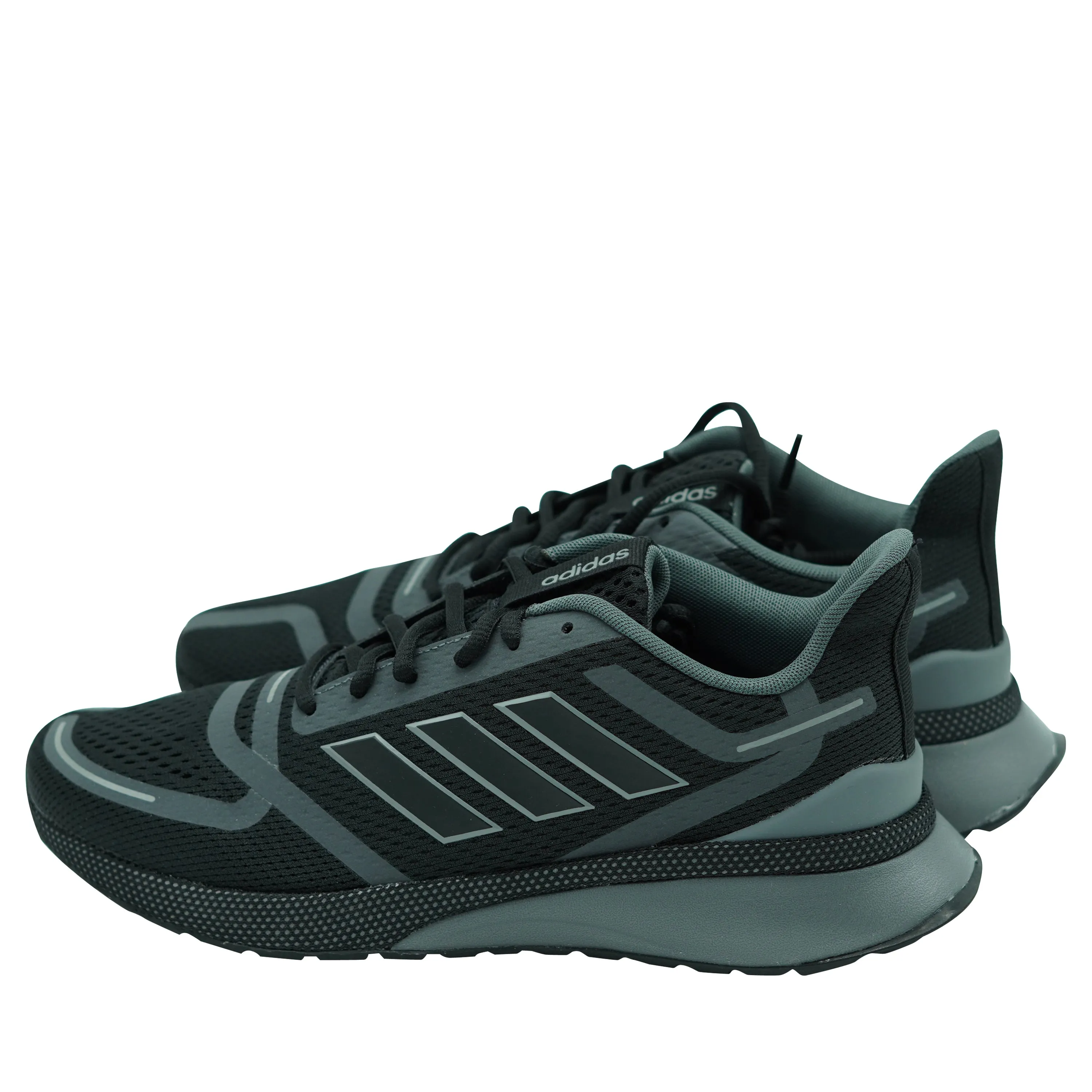 Adidas Men's Nova Run Athletic Running Shoes Black Gray