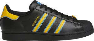 Adidas Superstar 'Black Gold Blue' sneakers, black