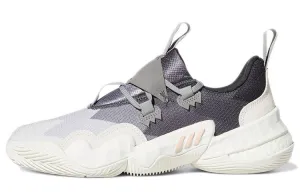 Adidas Trae Young 1 sneakers, white/gray/purple