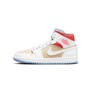 Air Jordan 1 Womens Mid SE Shoes 'Sesame'