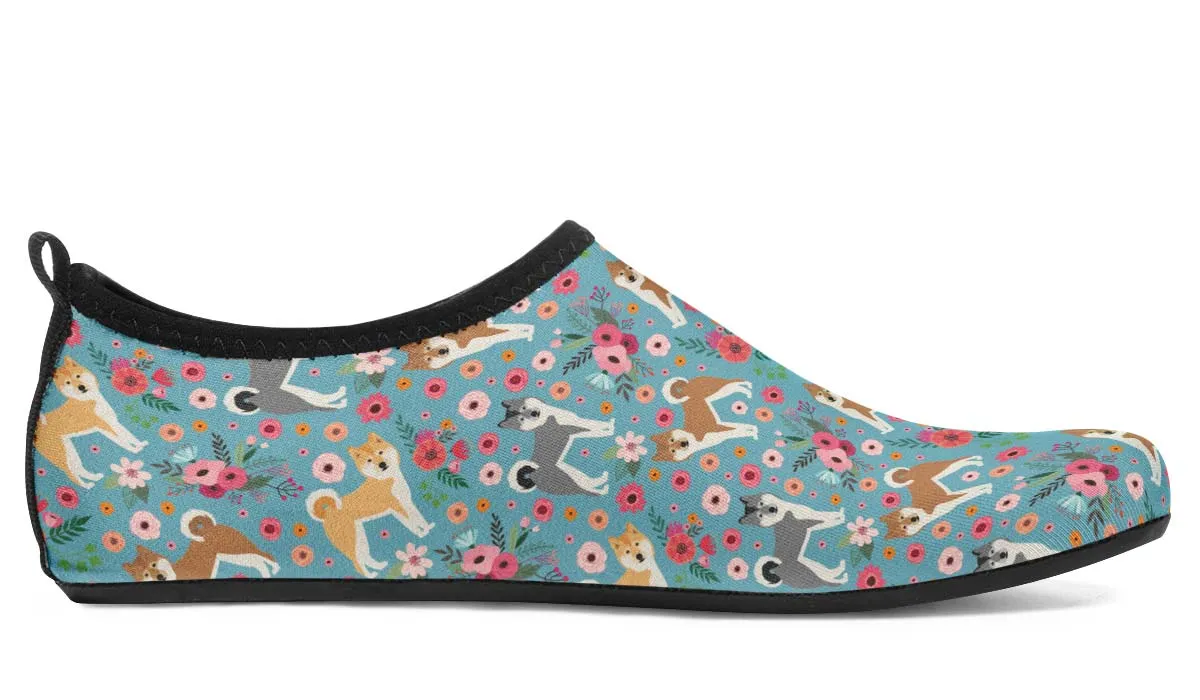 Akita Flower Aqua Barefoot Shoes