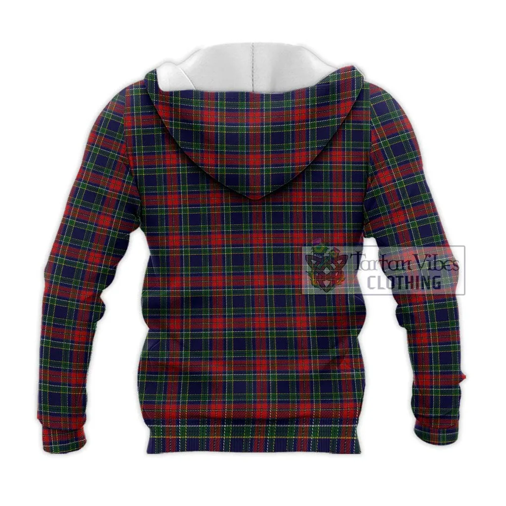 Allison Red Tartan Knitted Hoodie with Family Crest DNA In Me Style