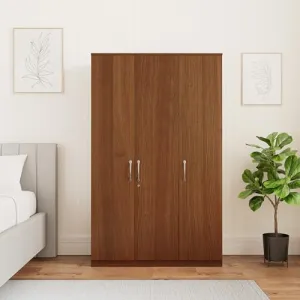 Amazon Brand - Solimo Medusa Engineered Wood 3 Door Wardrobe (Walnut Finish)