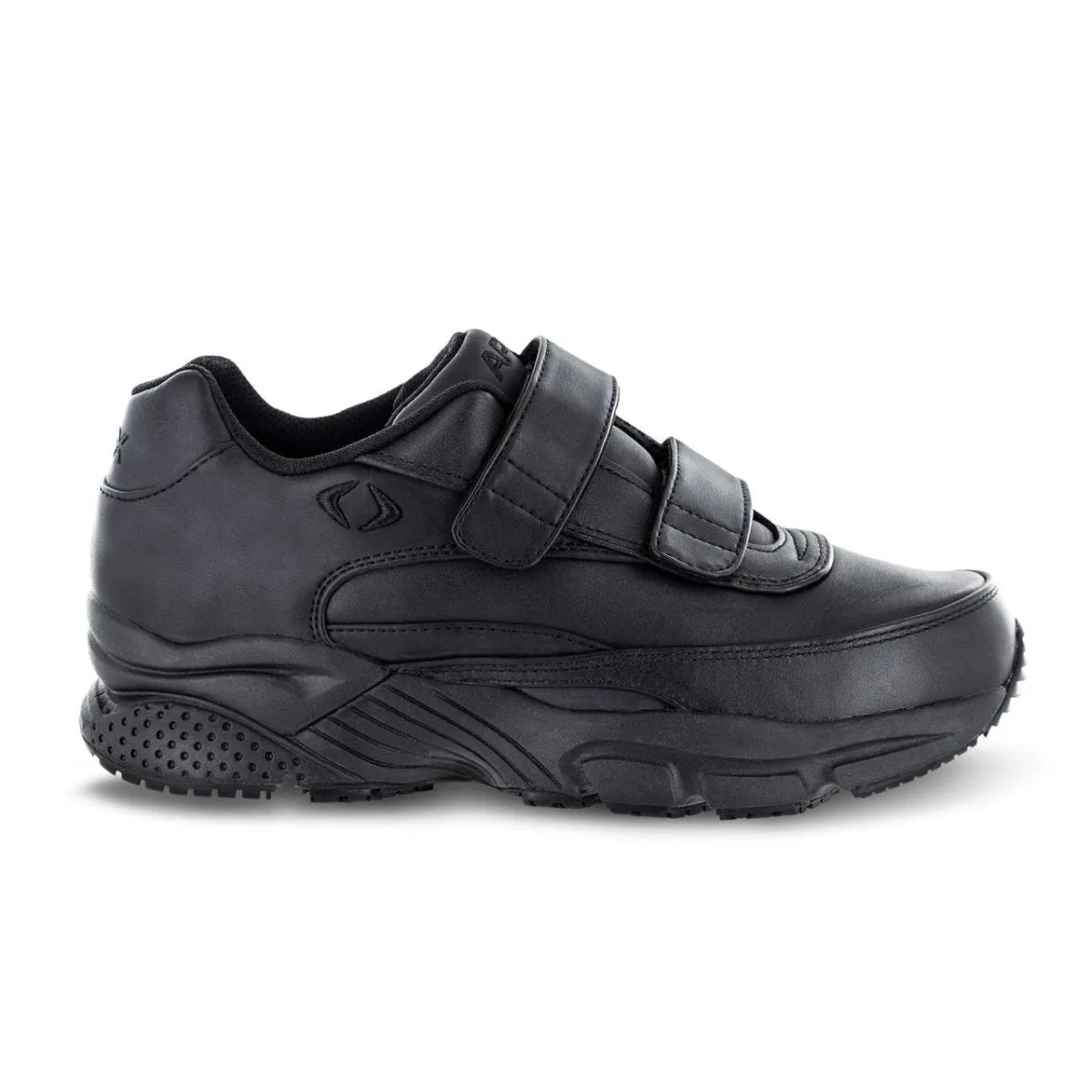 Apex X920m Strap Dbl Velcro Walk Men's Shoe In Black.