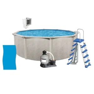 Aquarian Phoenix 24'x52" Round Above Ground Pool w/ Pump, Ladder, Liner, Skimmer