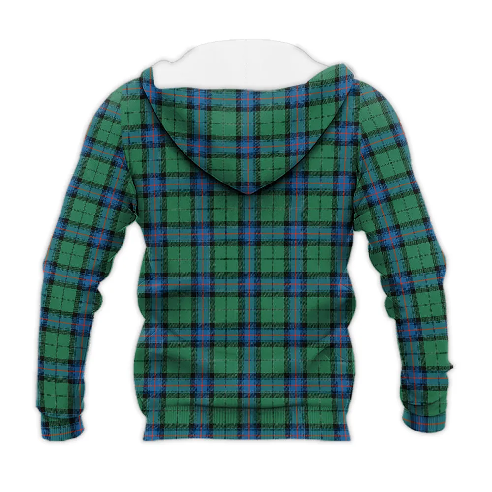 Armstrong Ancient Tartan Knitted Hoodie with Family Crest