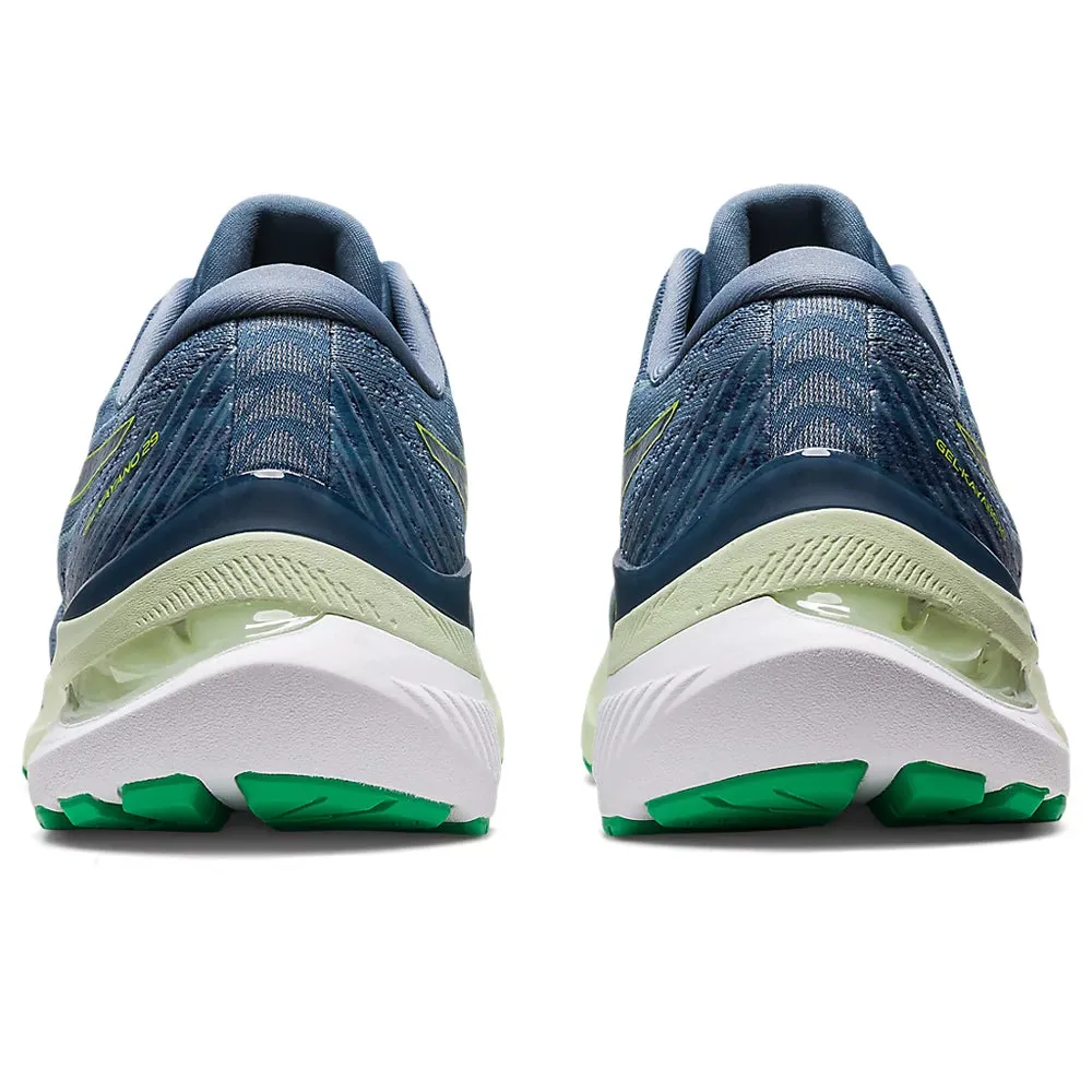 ASICS GEL-KAYANO 29 (M) - STEEL BLUE/LIME ZEST RUNNING SHOES