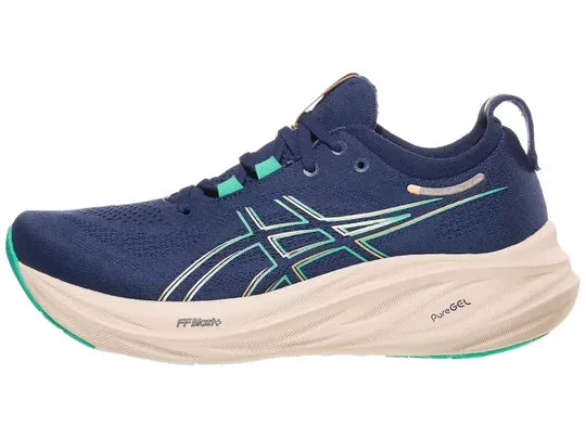 Asics | Gel-Nimbus 26 | Women's | Blue Expanse/Aurora Green