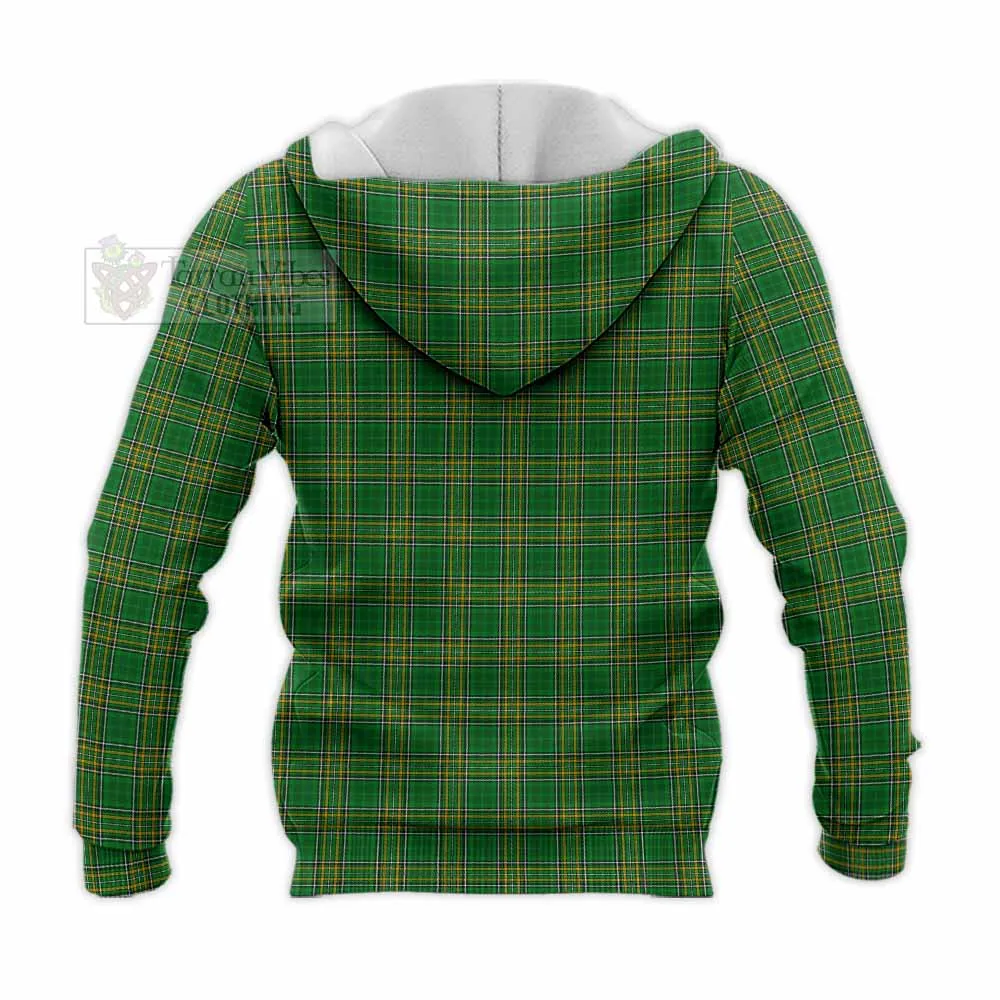 Aylmer Irish Clan Tartan Knitted Hoodie with Coat of Arms