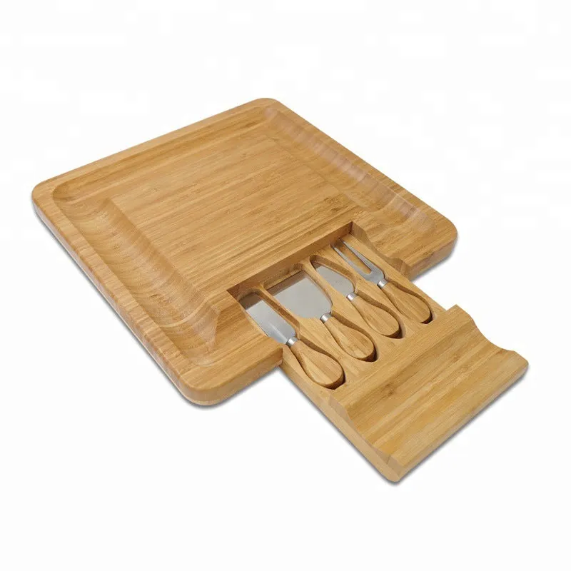 Bamboo cheese board set cheese cutting board