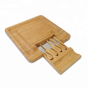 Bamboo cheese board set cheese cutting board