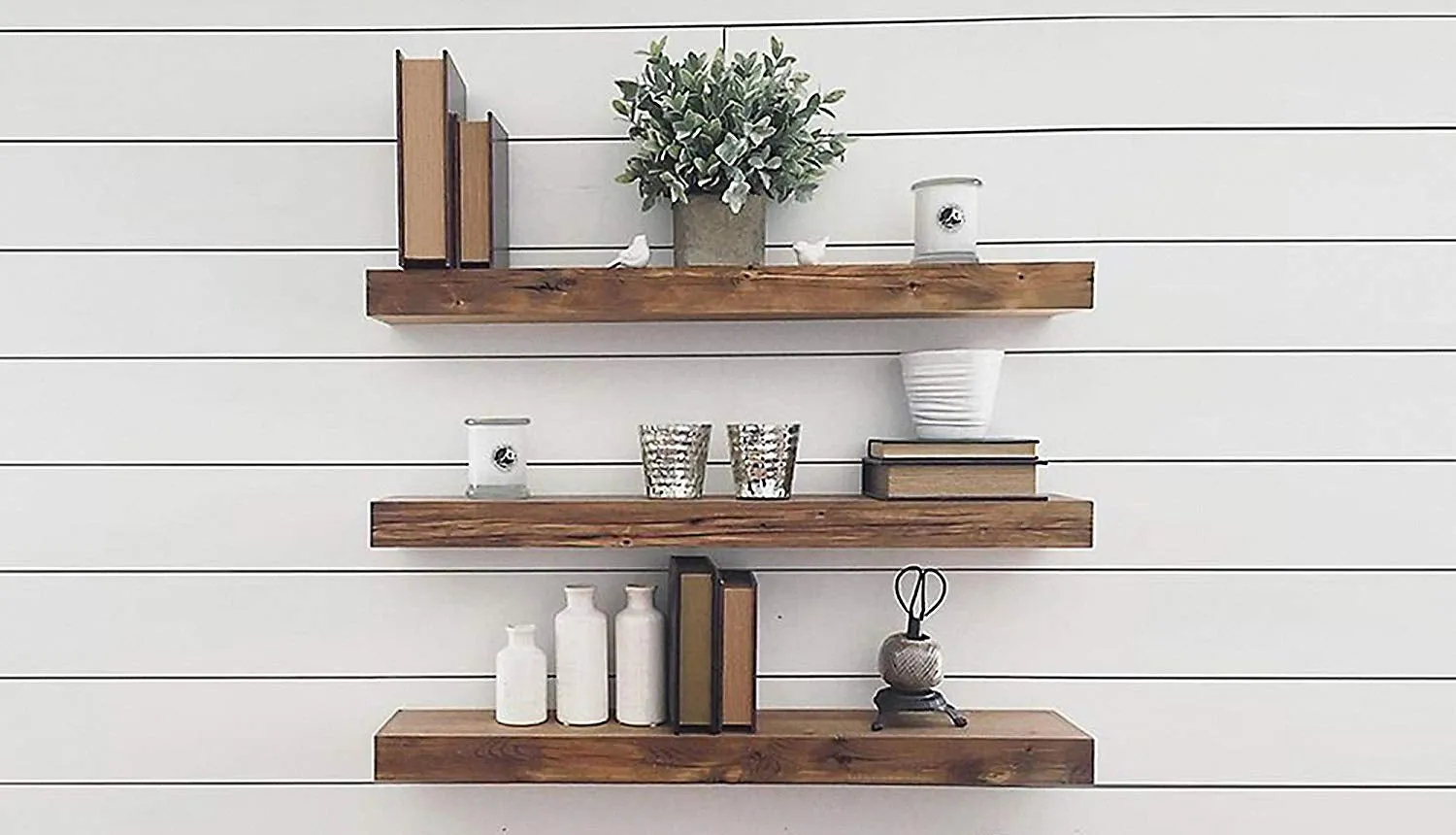 B&Z Heavy Duty Floating Shelf Brackets Long Easy to Fit Concealed Invisible Hidden Plate Bracket | Oak Mantel Timber Scaffold Board Wood Shelf - 5 Sizes & 3 Packs