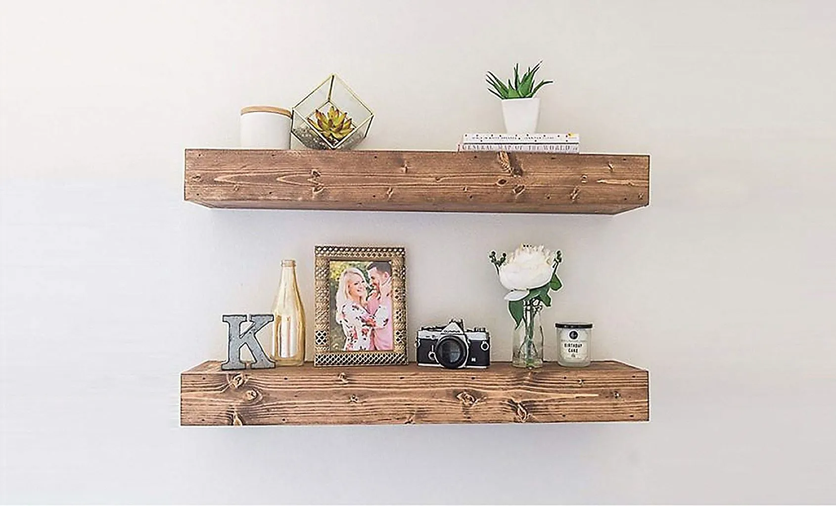 B&Z Heavy Duty Floating Shelf Brackets Long Easy to Fit Concealed Invisible Hidden Plate Bracket | Oak Mantel Timber Scaffold Board Wood Shelf - 5 Sizes & 3 Packs