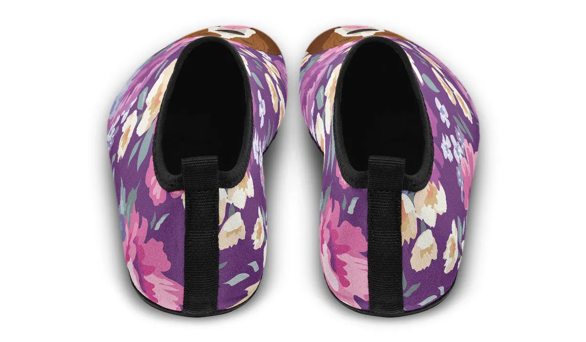 Basset Hound Dog Portrait Aqua Barefoot Shoes