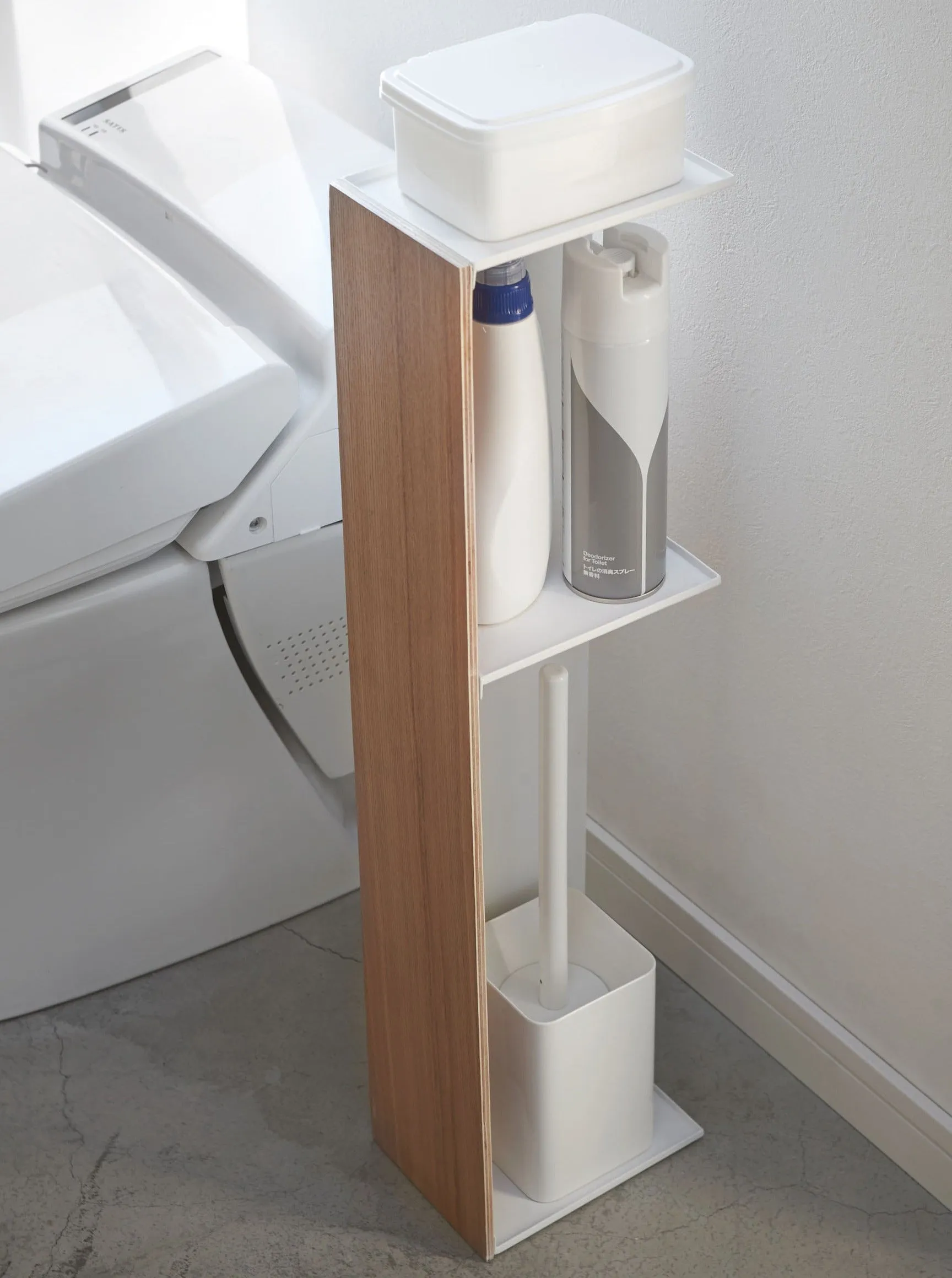 Bathroom Organizer - Steel   Wood