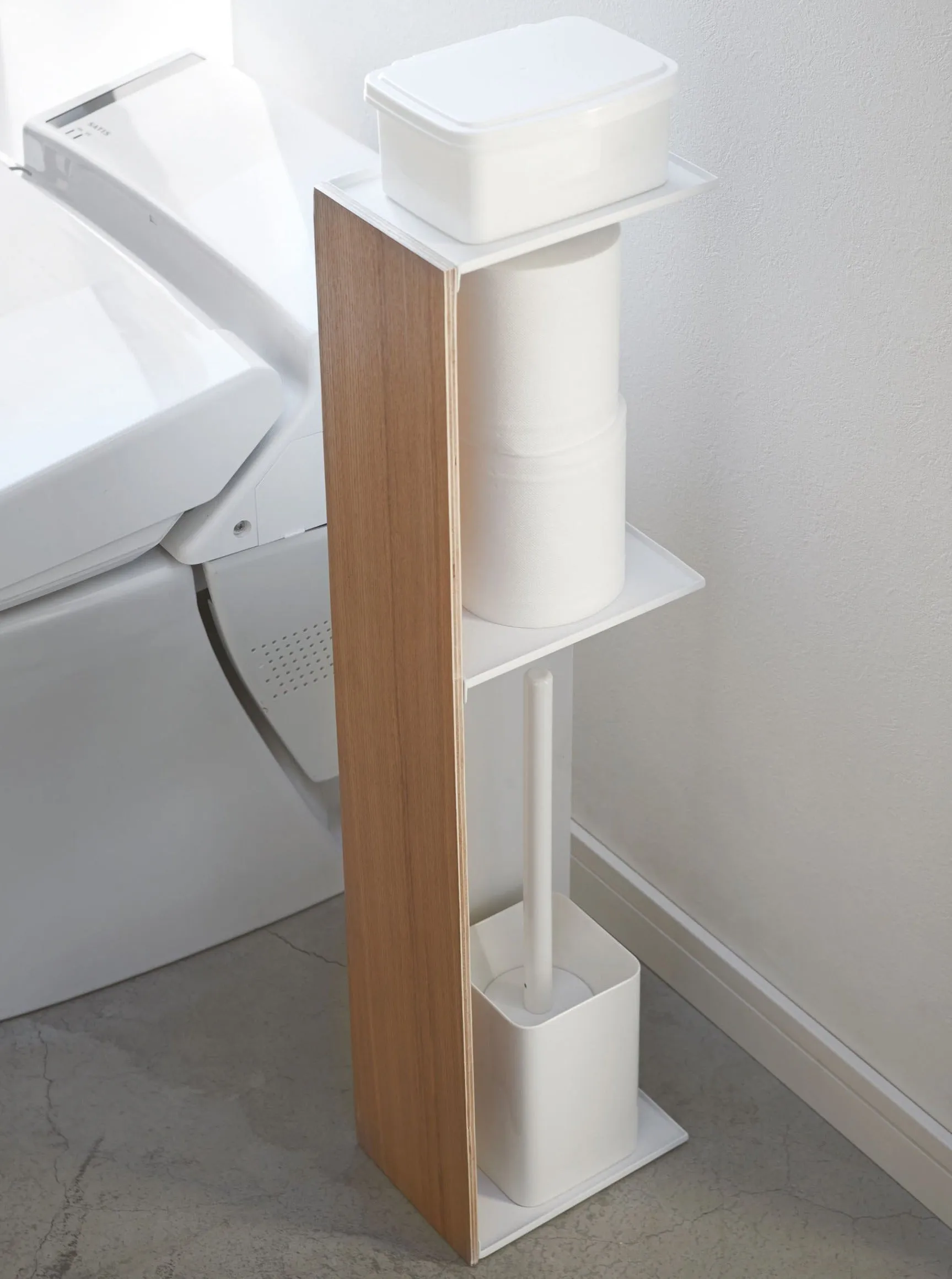 Bathroom Organizer - Steel   Wood