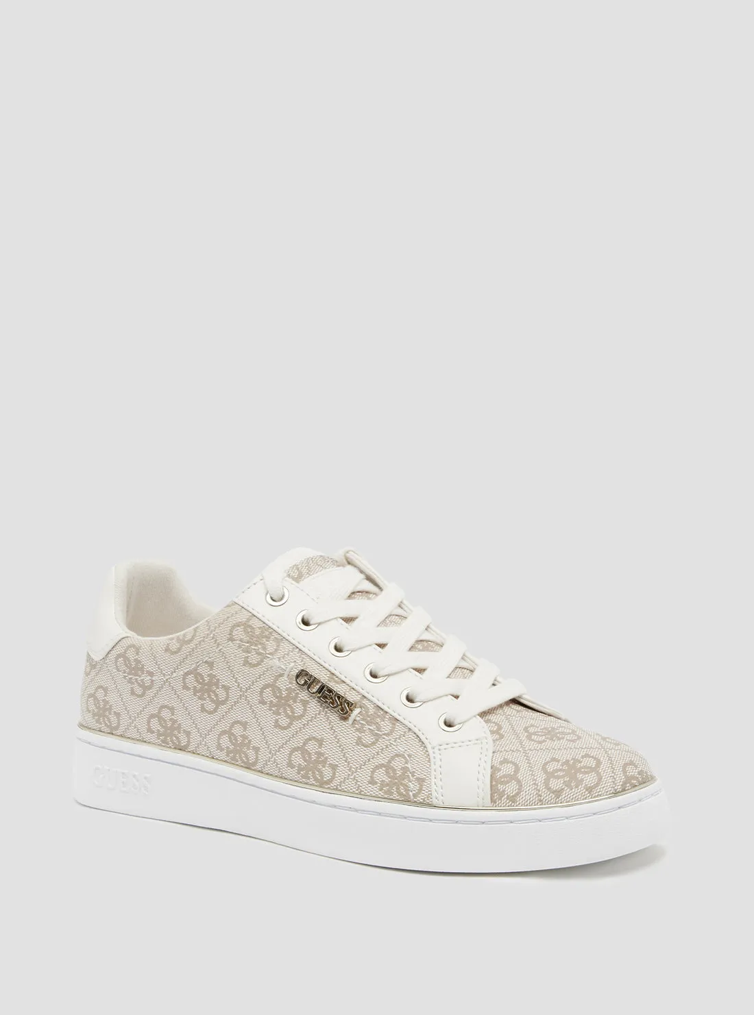 Beige Logo Beckie Sneakers