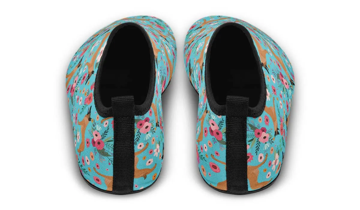 Belgian Malinois Flower Aqua Barefoot Shoes