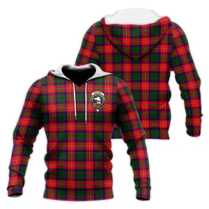 Belshes Tartan Knitted Hoodie with Family Crest