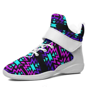 Black Fire Winter Sunset Ipottaa Basketball / Sport High Top Shoes - White Sole