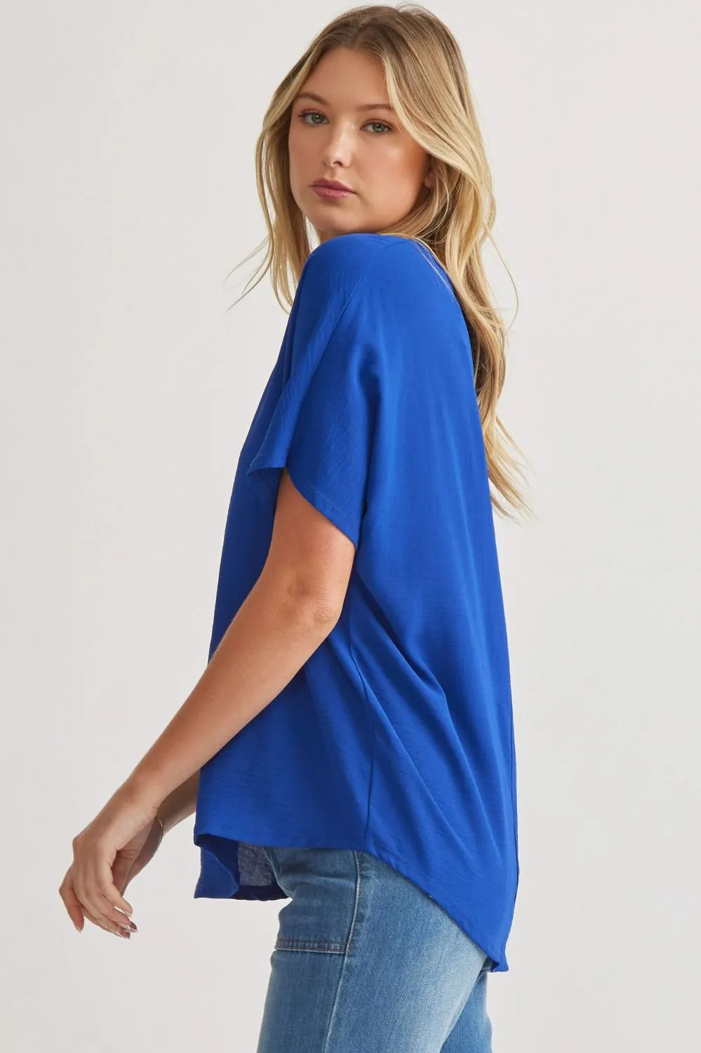 Blissful Basics V-Neck Top - Royal Blue *Regular & Curvy*