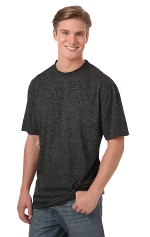 Blue Generation Men's Performance Heathered Crew Neck Tee