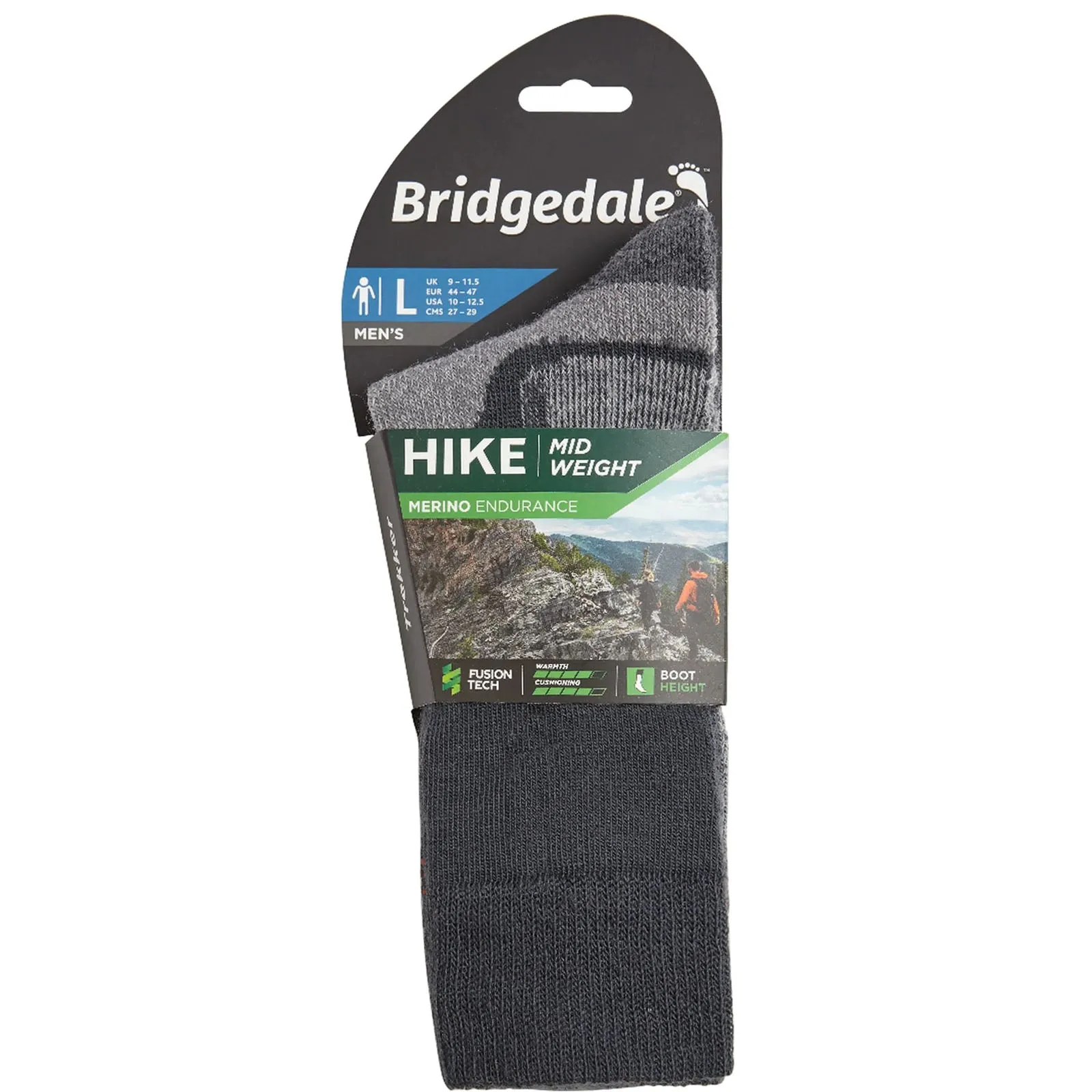 Bridgedale Mens Hike Midweight Merino Performance Walking Socks