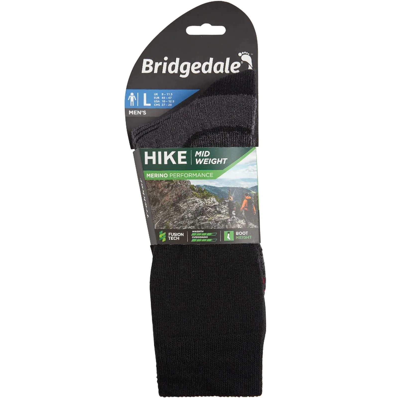 Bridgedale Mens Hike Midweight Merino Performance Walking Socks