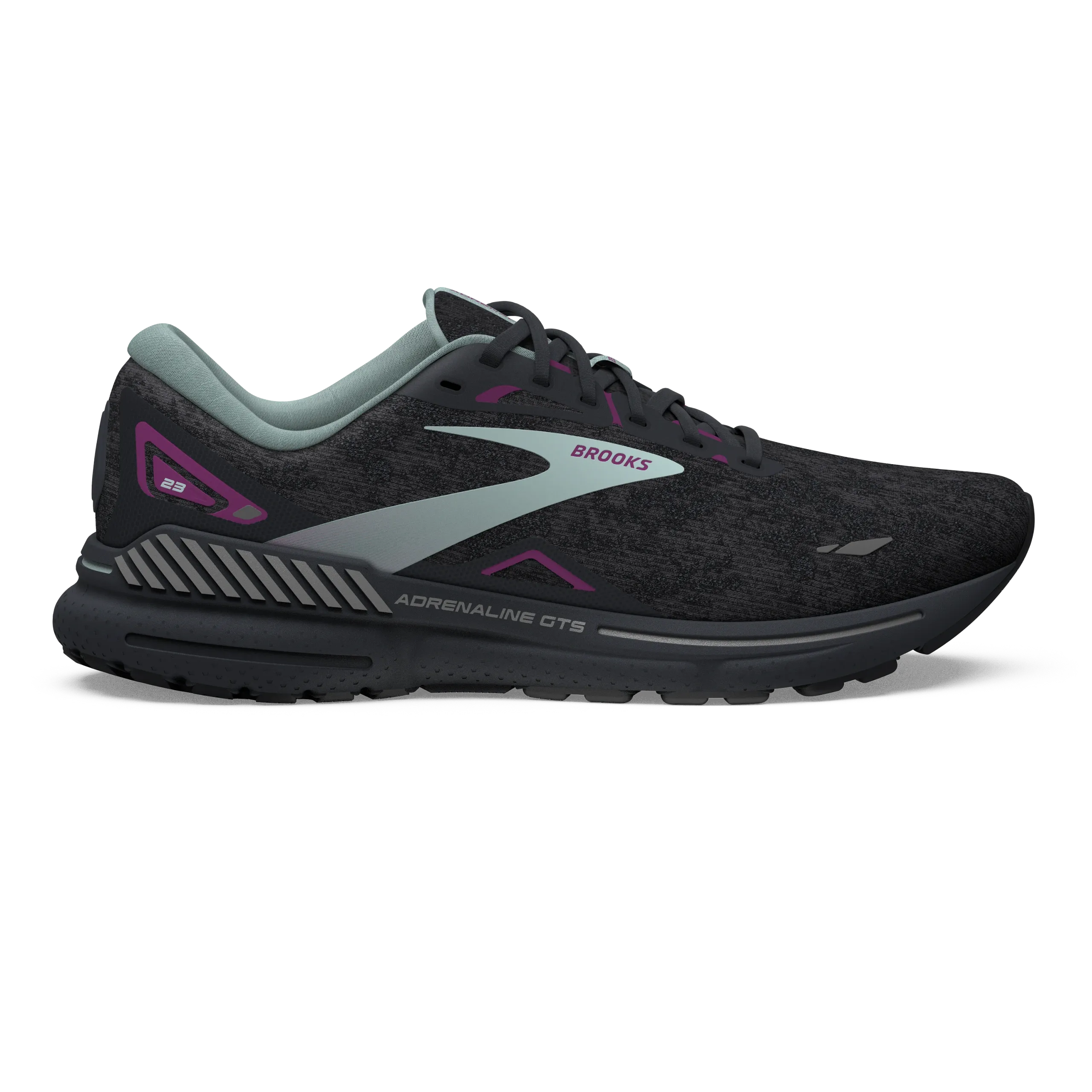 Brooks | Adrenaline GTS 23 | Women's | Black/Light Blue/Purple