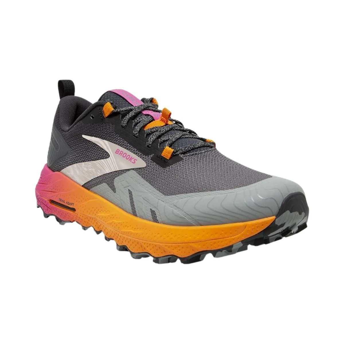 Brooks Cascadia 17 Gray Orange Running Shoes