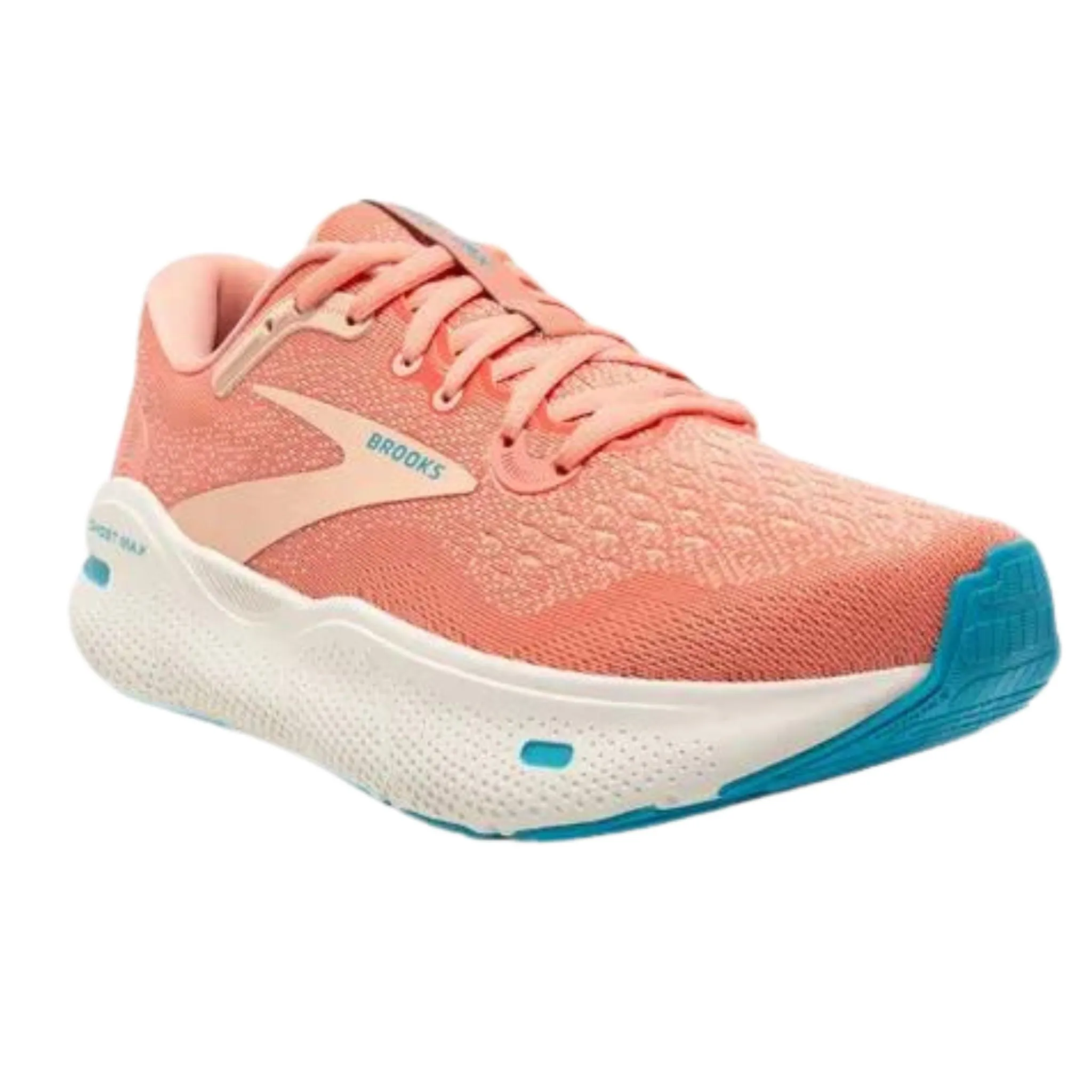 Brooks Women's 120395 818 Ghost Max Papaya Apricot Blue Cushion Neutral Running Shoes