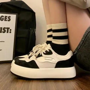 ChicMy-Fall Outfits  Autumn Japanese Women Vulcanize Shoes Sneakers Platform Sports Canvas Casual Running Black Harajuku Basket Flat Vintage Lolita