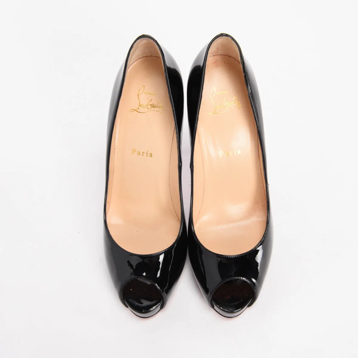 Christian Louboutin Black Patent Very Prive 120 Pumps 40