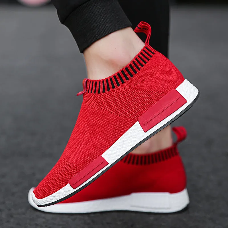 Cross-border shoes men's breathable socks board shoes men's trend flying weaving athleisure shoes Korean version student mesh men's shoes