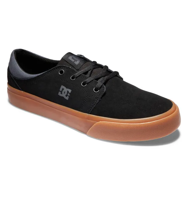 DC Trase SD Suede Skate Shoe - Black/Grey/White