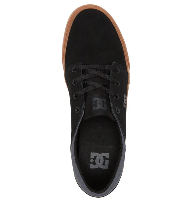 DC Trase SD Suede Skate Shoe - Black/Grey/White