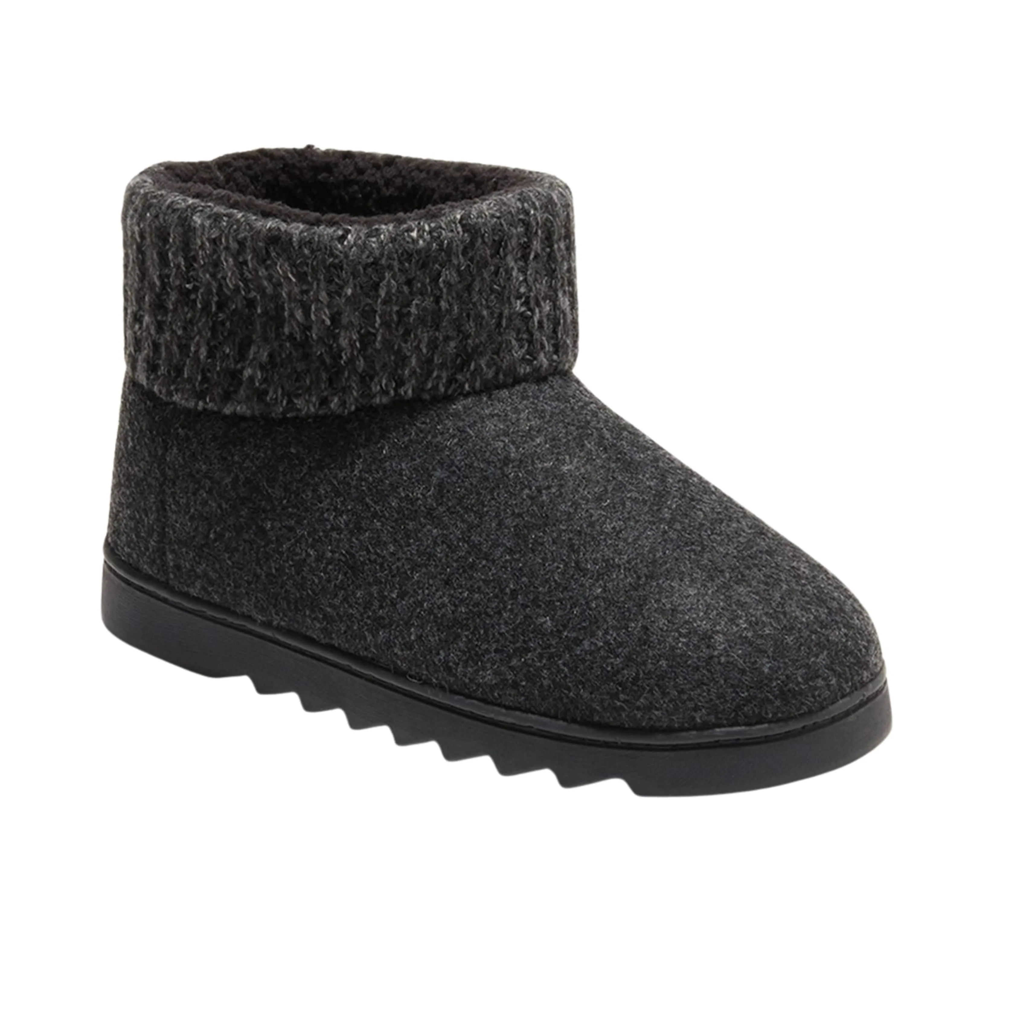 DEARFOAMS - Bella Knit Cuff Felted Bootie Slippers