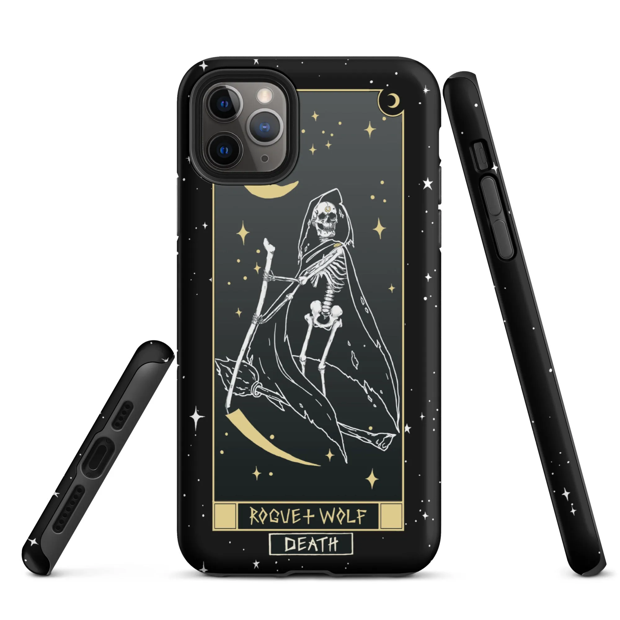 Death Tarot Tough Phone Case for iPhone - Witchy Shockproof Anti-scratch Goth Accessory Cover Occult Gothic Gifts