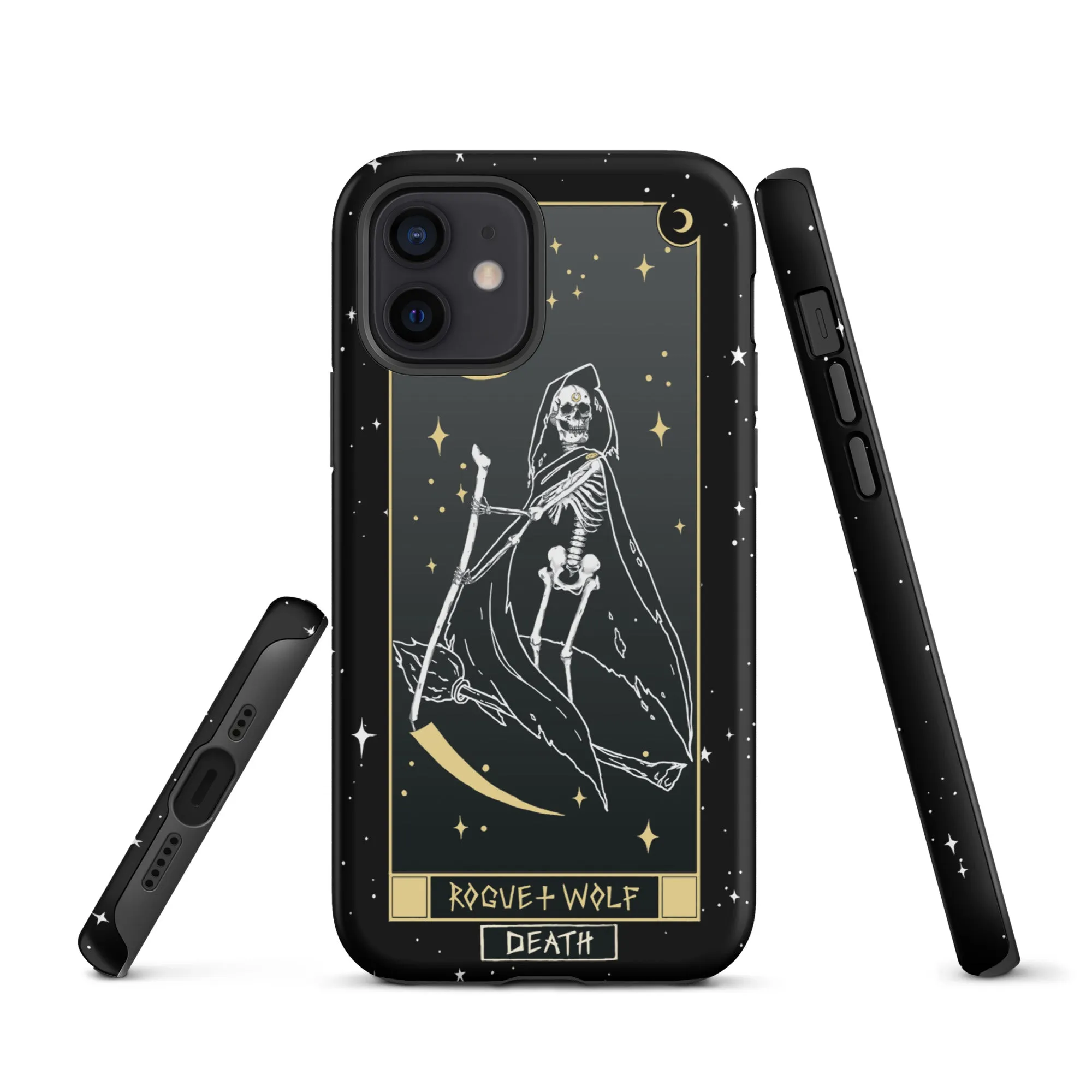 Death Tarot Tough Phone Case for iPhone - Witchy Shockproof Anti-scratch Goth Accessory Cover Occult Gothic Gifts