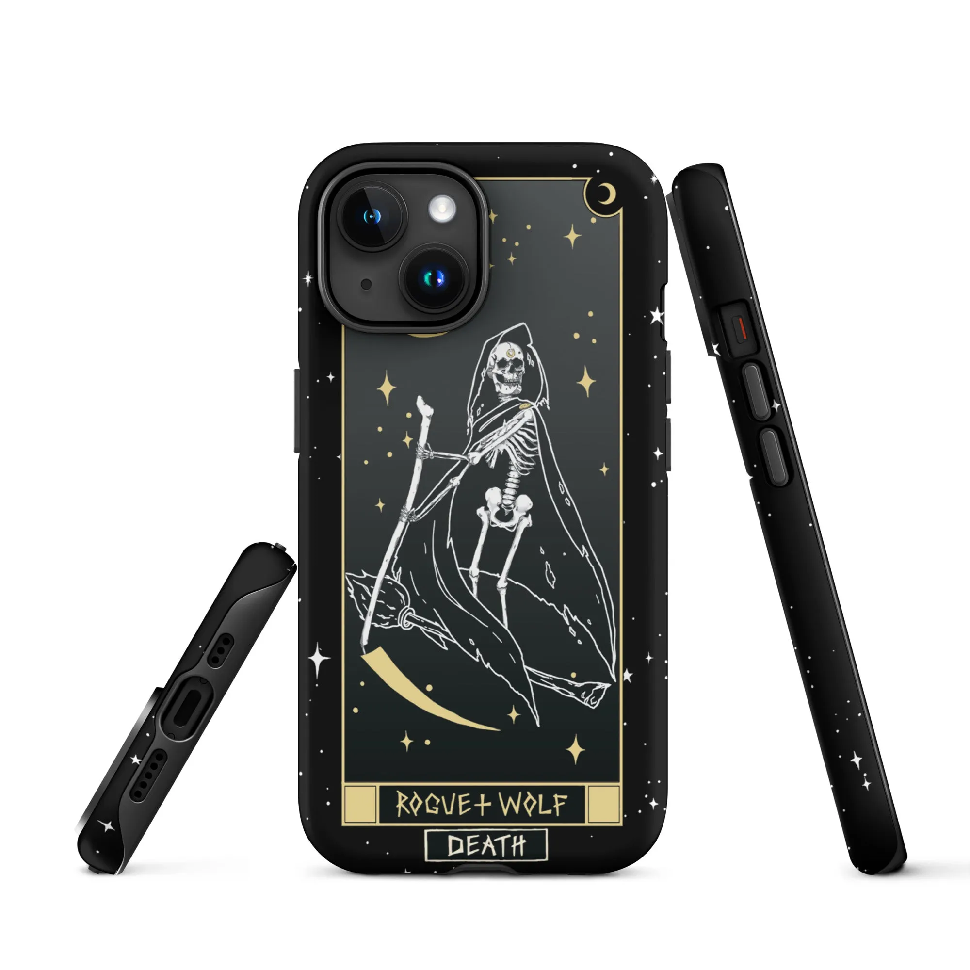 Death Tarot Tough Phone Case for iPhone - Witchy Shockproof Anti-scratch Goth Accessory Cover Occult Gothic Gifts