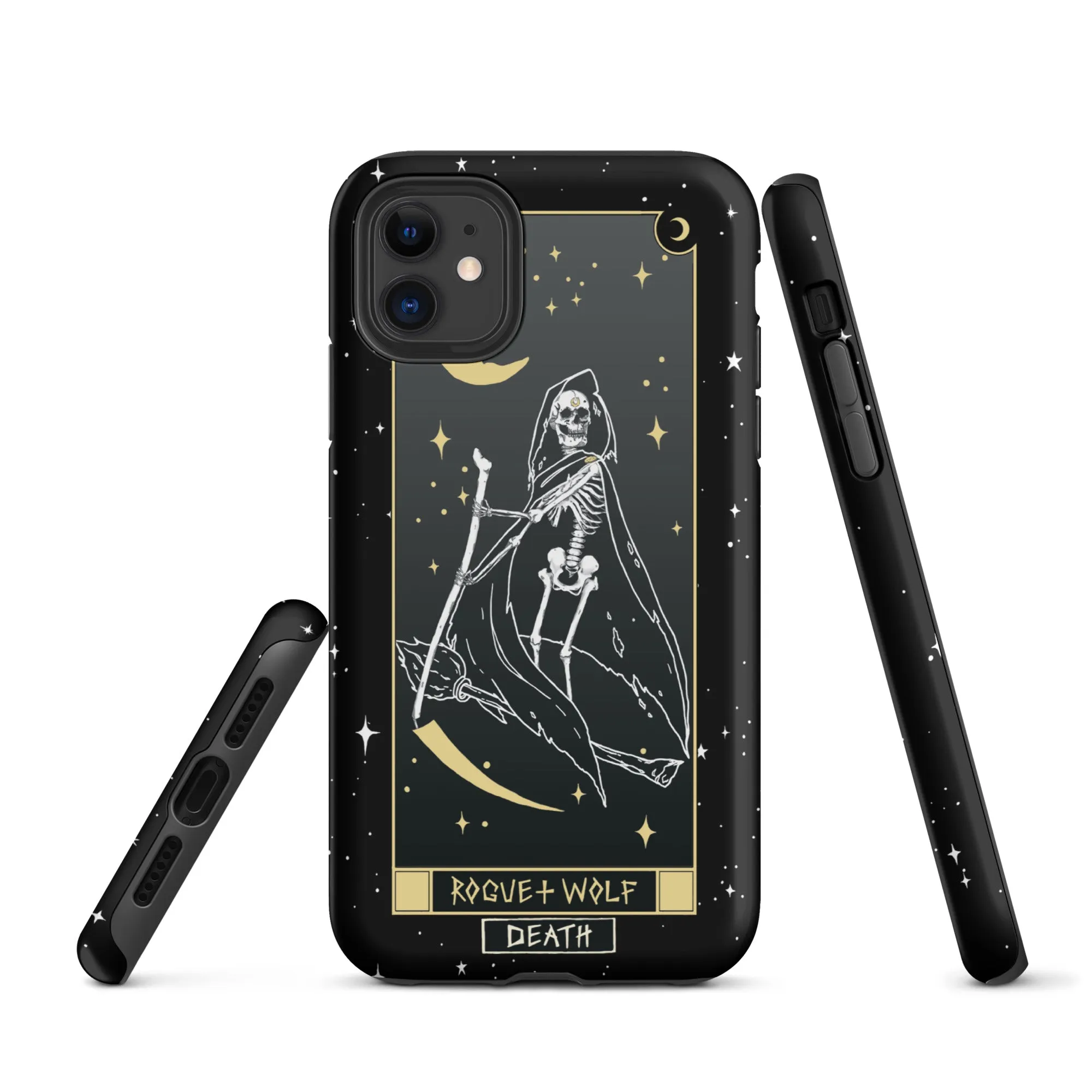 Death Tarot Tough Phone Case for iPhone - Witchy Shockproof Anti-scratch Goth Accessory Cover Occult Gothic Gifts