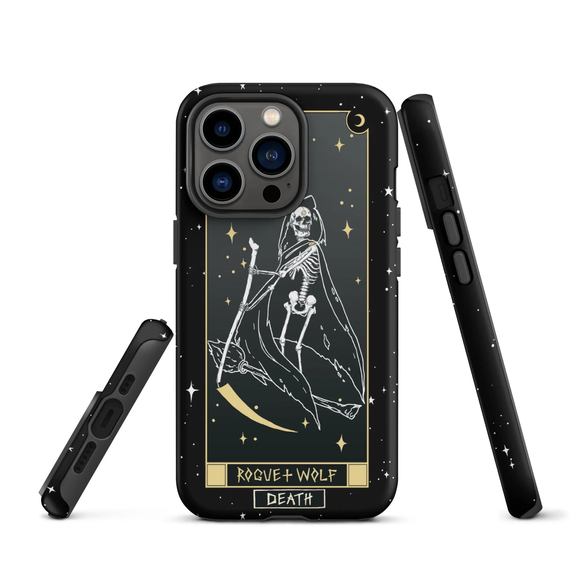 Death Tarot Tough Phone Case for iPhone - Witchy Shockproof Anti-scratch Goth Accessory Cover Occult Gothic Gifts