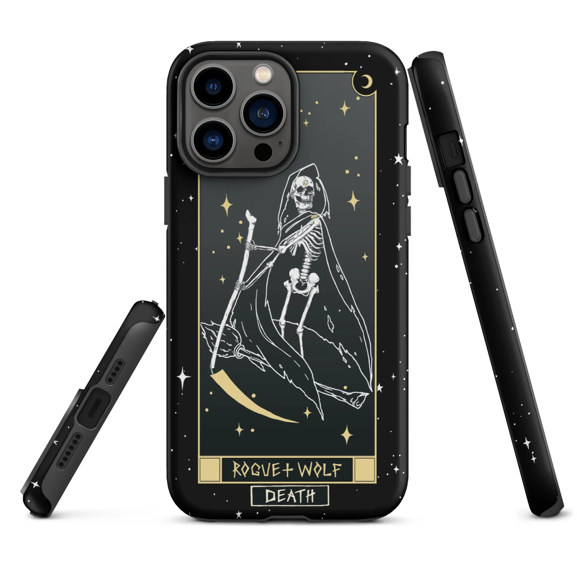 Death Tarot Tough Phone Case for iPhone - Witchy Shockproof Anti-scratch Goth Accessory Cover Occult Gothic Gifts