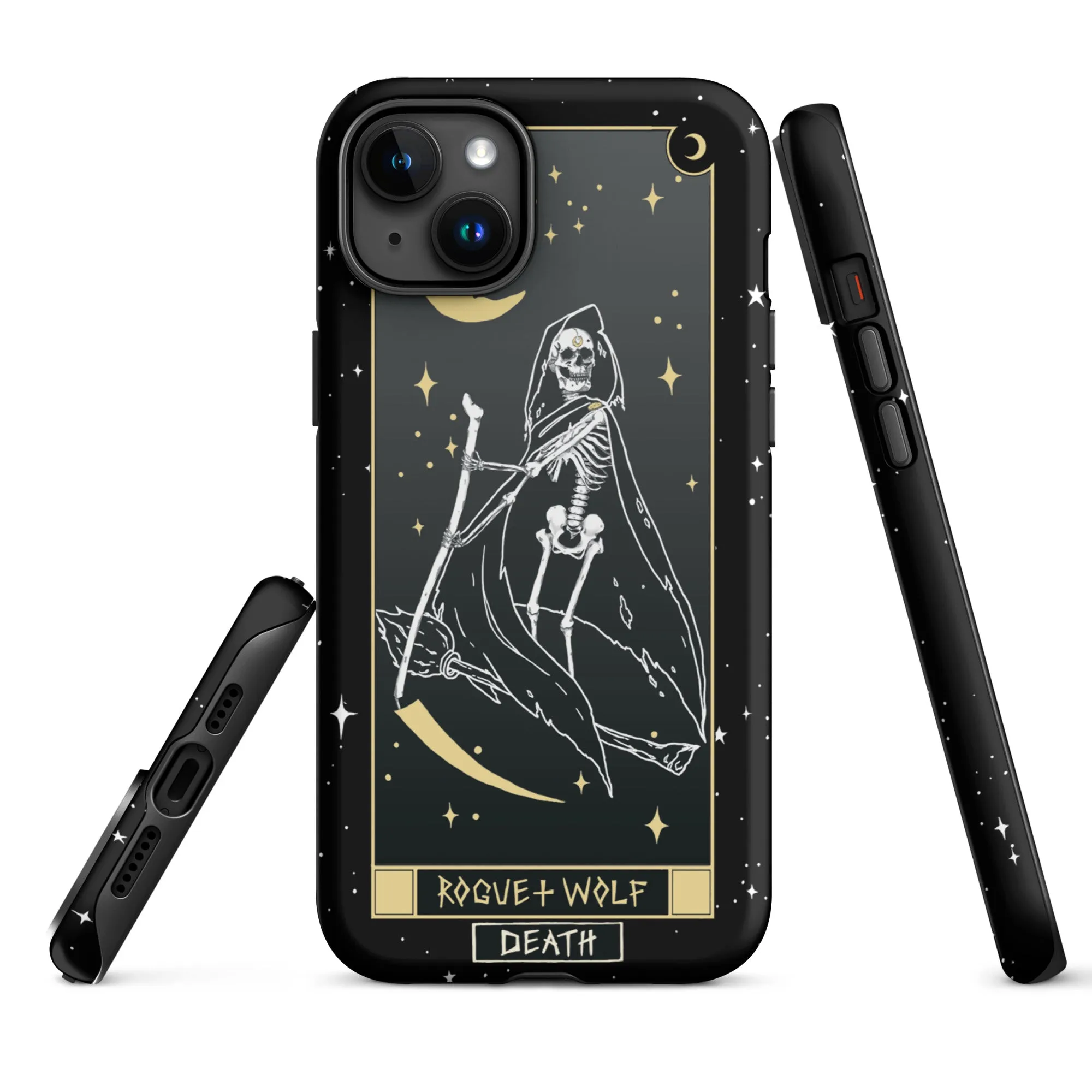 Death Tarot Tough Phone Case for iPhone - Witchy Shockproof Anti-scratch Goth Accessory Cover Occult Gothic Gifts