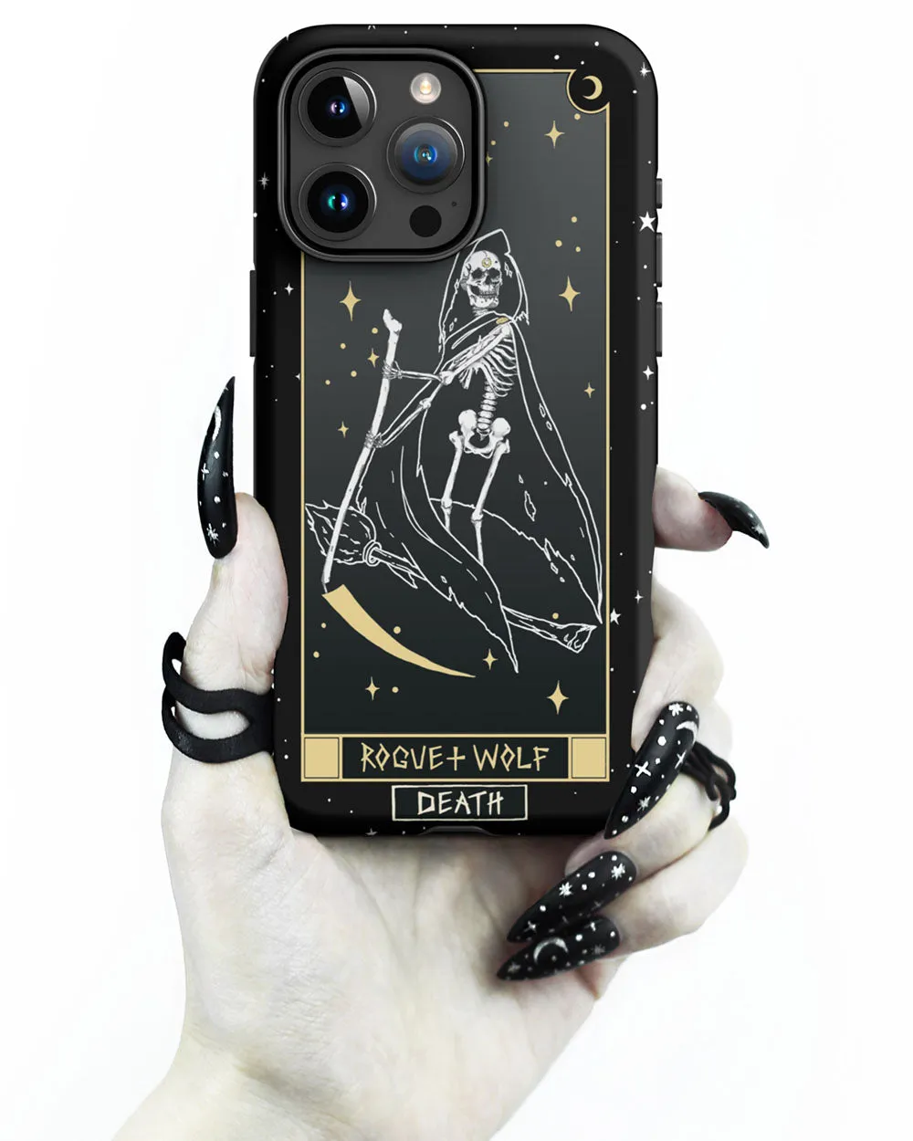 Death Tarot Tough Phone Case for iPhone - Witchy Shockproof Anti-scratch Goth Accessory Cover Occult Gothic Gifts