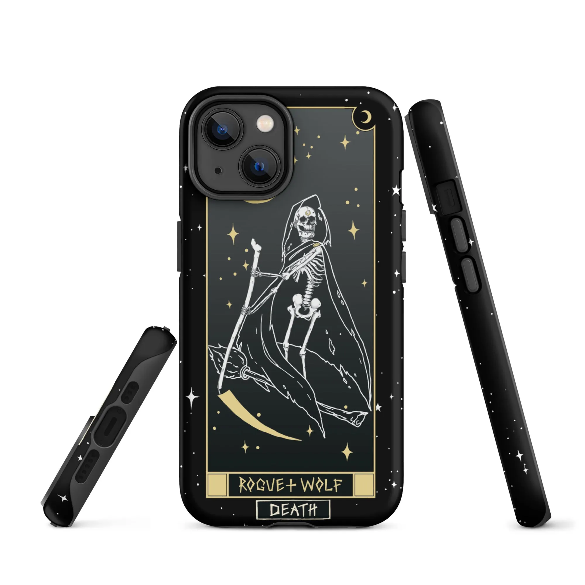 Death Tarot Tough Phone Case for iPhone - Witchy Shockproof Anti-scratch Goth Accessory Cover Occult Gothic Gifts