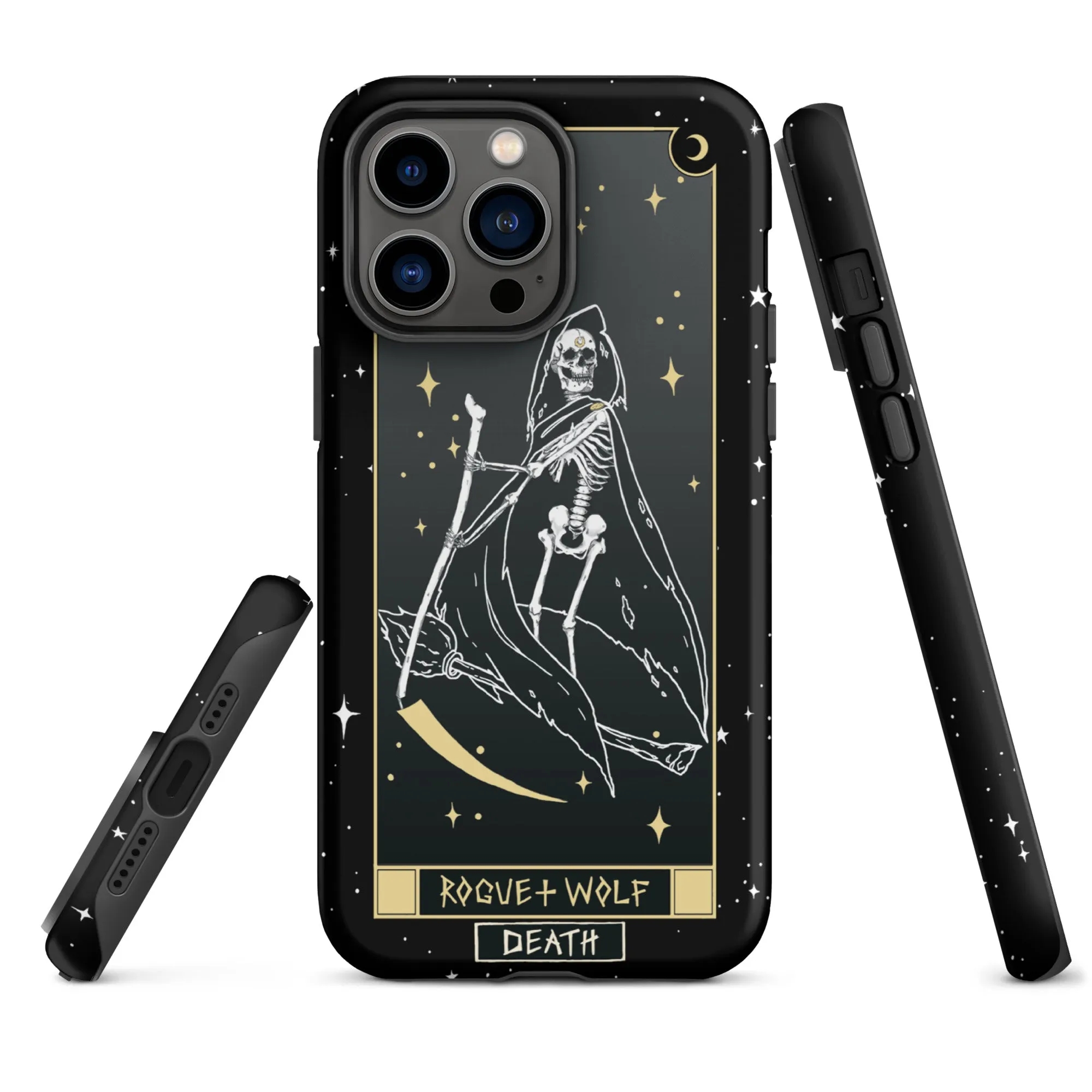 Death Tarot Tough Phone Case for iPhone - Witchy Shockproof Anti-scratch Goth Accessory Cover Occult Gothic Gifts